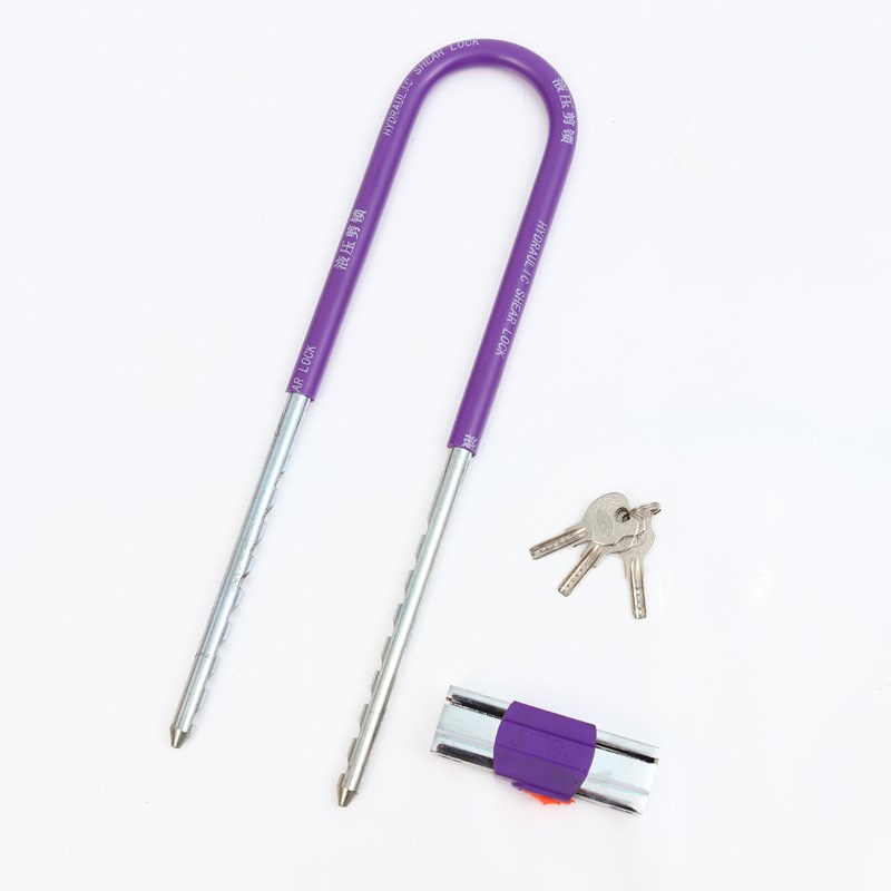 抗液压剪玻璃门锁防盗锁商铺u型锁插锁推拉门锁双门店铺锁