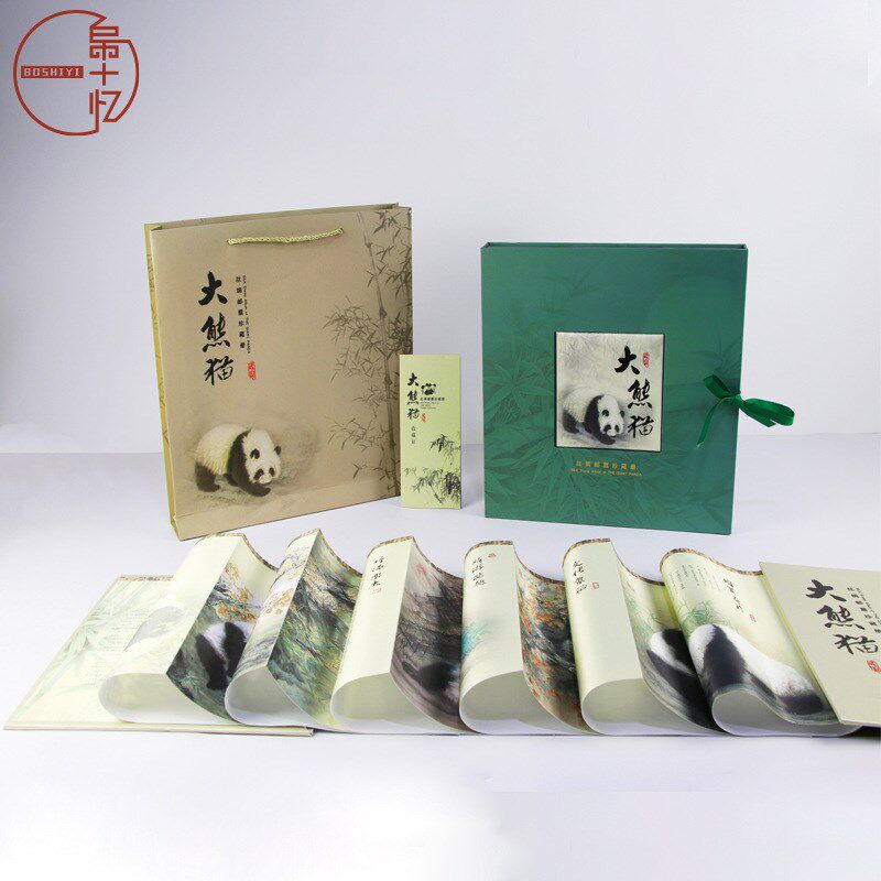 四川特色礼品大熊猫丝绸文化创意邮册商务出国留学旅游纪念送老外