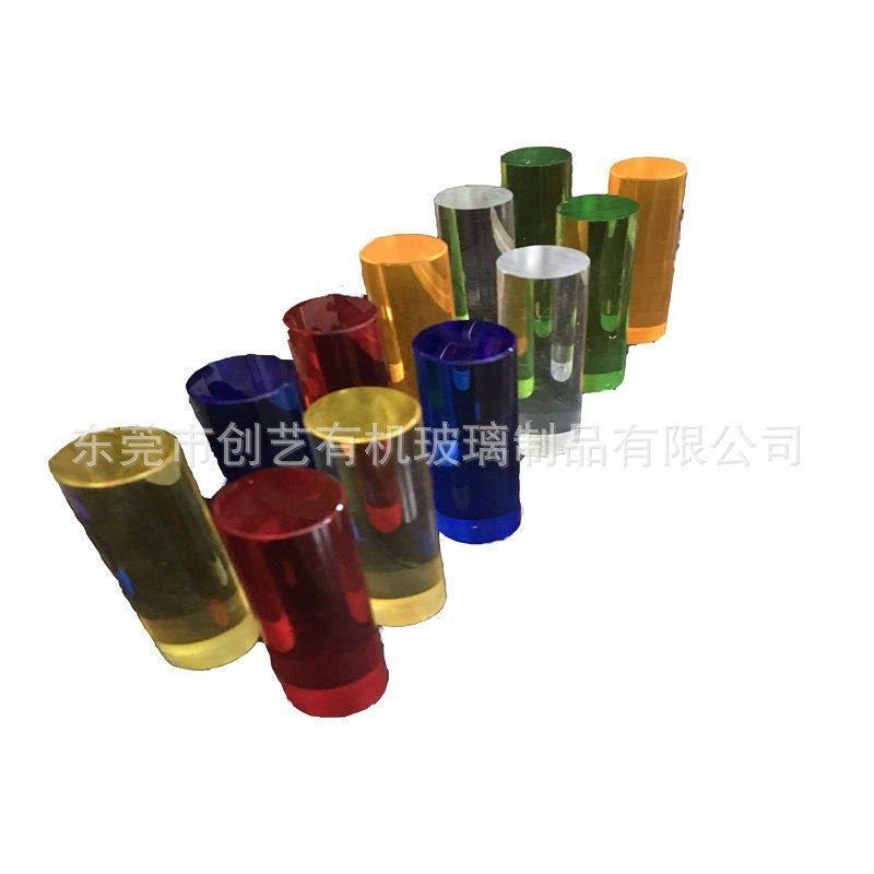 彩色亚克力棒3-50mm直径有机玻璃棒高透明pmma棒兰红黄绿紫橙粉蓝