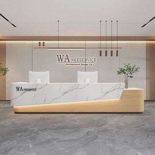简约公司前台接待台酒店大厅服务台办公室前台桌售楼部.吧台收银