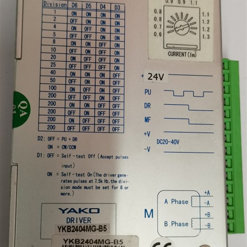 全新YAKO DRIVER研控 YKB2404MG-B5 YKB2404MG两相步进驱动器 24V