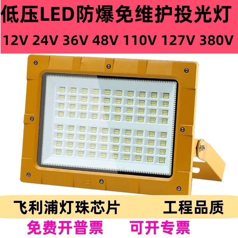 36vled防爆灯12v48v泛光灯24v防爆投光灯127v煤矿灯110v380v直流