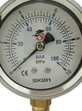 台湾协钢进口压力表SKON油压表耐震压力表 压力计63MM表面0-7MPA