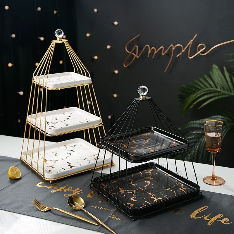 水果盘家用双层置物架三层甜品台展示架酒店下午茶水果篮蛋糕架,餐饮具,果盆/果盘/果篮,淘宝优惠券,粉丝福利购,淘宝优惠卷