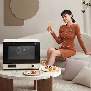 长帝大白鲸F40风炉烤箱家用小型烘焙多功能发酵解冻搪瓷电烤箱