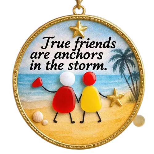 跨境Sea Glass Friendship Ornament海玻璃友谊装饰品