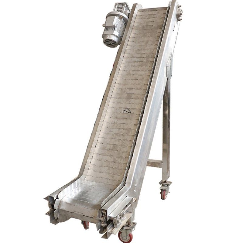 玻璃瓶PET瓶易拉罐链板输送机 钢铁块链板提升机物料挡板式提升机,搬运/仓储/物流设备,输送机,淘宝优惠券,粉丝福利购,淘宝优惠卷