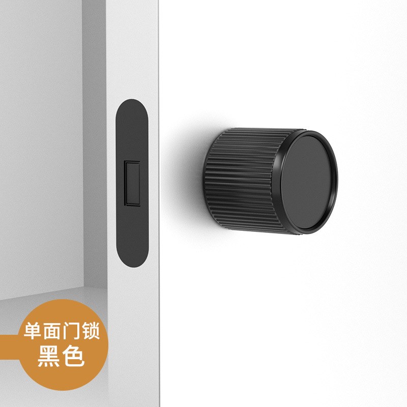 极简圆球形卧室门锁具室内房间木门轻奢静音双面锁磁吸家用门把手