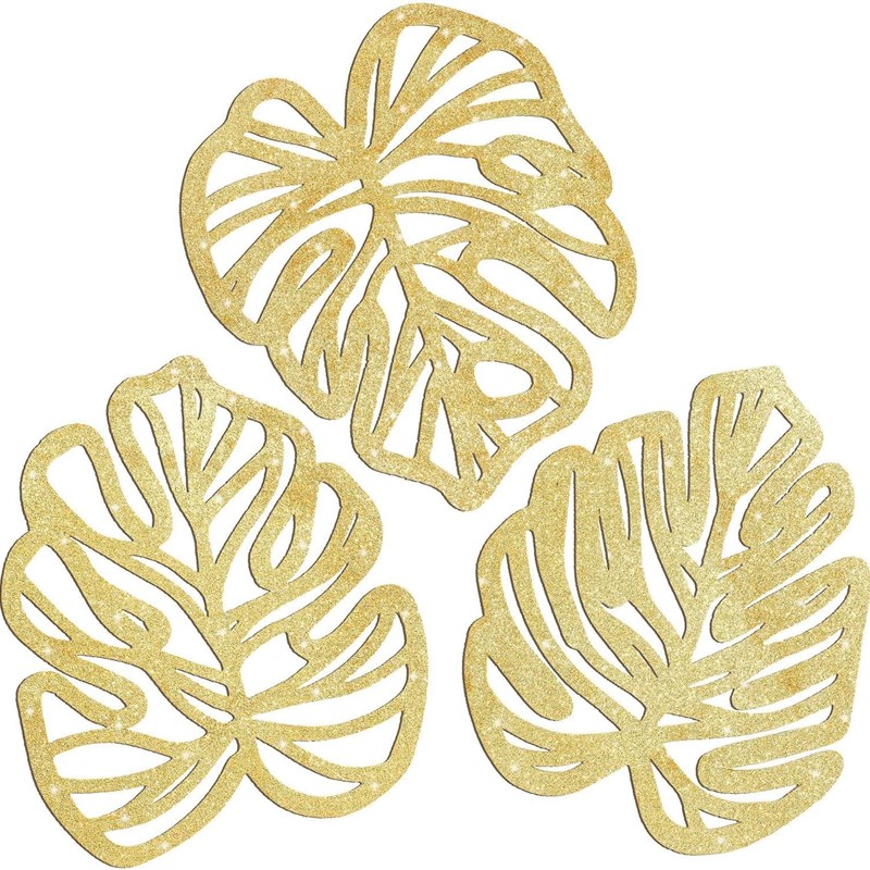 3件棕榈叶墙壁装饰木质悬挂雕塑复古挂件客厅办公室装饰工艺品