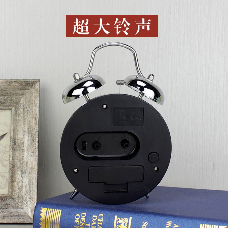 桌面闹钟学生用高中超p大音量定时叫醒起床神器时钟老式钟表小型