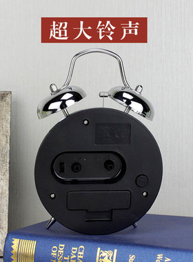 桌面闹钟学生用高中超p大音量定时叫醒起床神器时钟老式钟表小型