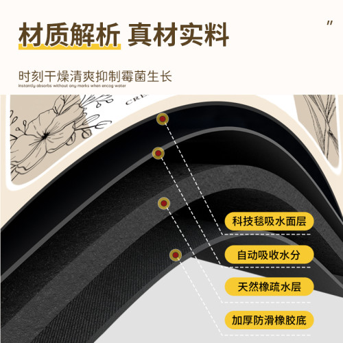 厨房台面沥水垫可裁剪洗手台矽藻泥吸水G凉垫家用餐桌多功能隔热