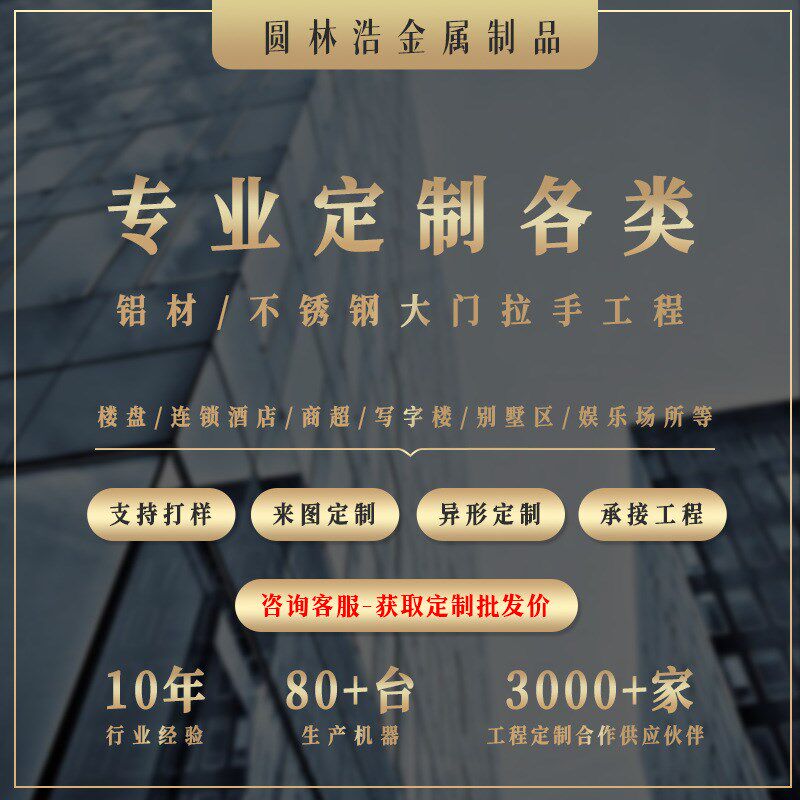 工厂定制玻璃大门大拉手不锈钢商店酒店餐厅N包厢实木推拉门门把