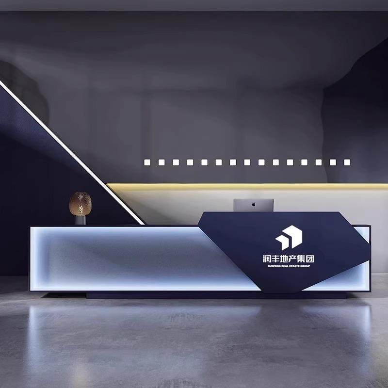 简约现代公司美容院酒店烤漆前台接待台台球厅吧台不锈钢迎宾柜台,商业/办公家具,收银台,淘宝优惠券,粉丝福利购,淘宝优惠卷