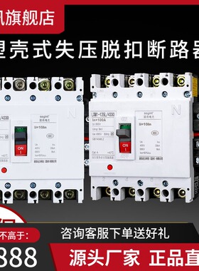 停电自动跳闸塑壳断路器q空气开关 失压脱扣器250A400A大功率空开