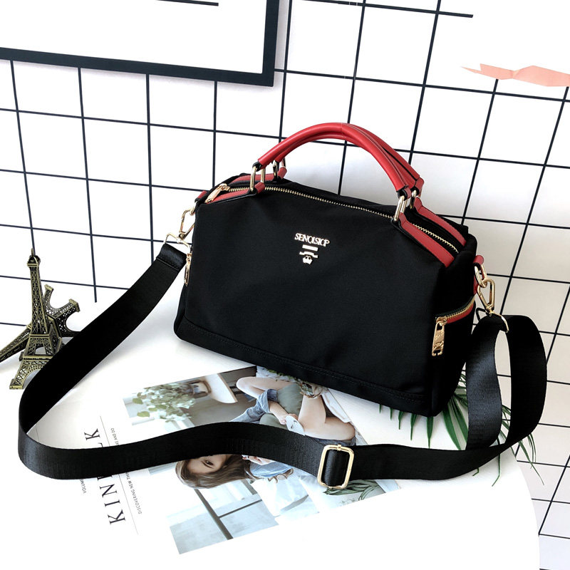 21新款时尚牛津布枕头包休闲帆布包包大容量单肩女包超轻便斜挎包