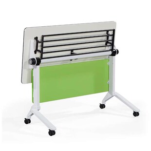 折叠培训桌椅子组合简约会议桌移动D双人条桌多功能翻版可拼接课