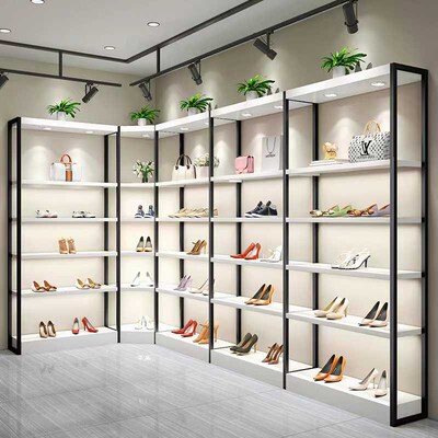 新款鞋店鞋架展示架落地鞋柜男女童鞋展示柜商场店铺展示鞋包包架
