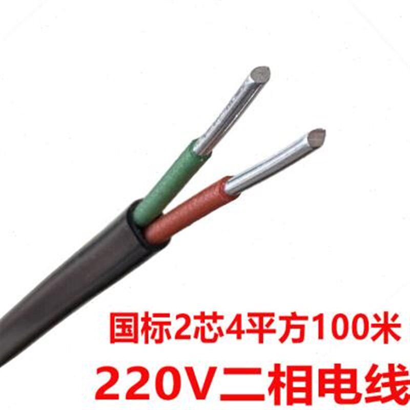 电缆线2芯4户外6/10/16/25平方电线家用入户二相铝芯室外铝线国