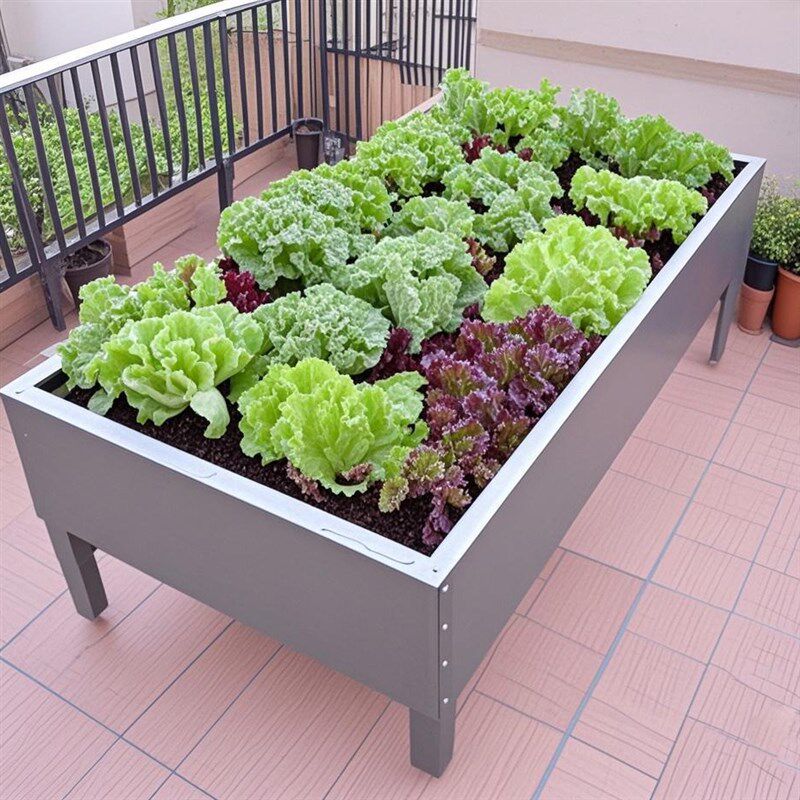 户外不锈钢种植箱天台露台阳台种B菜箱种菜盆庭院花箱景观花坛制