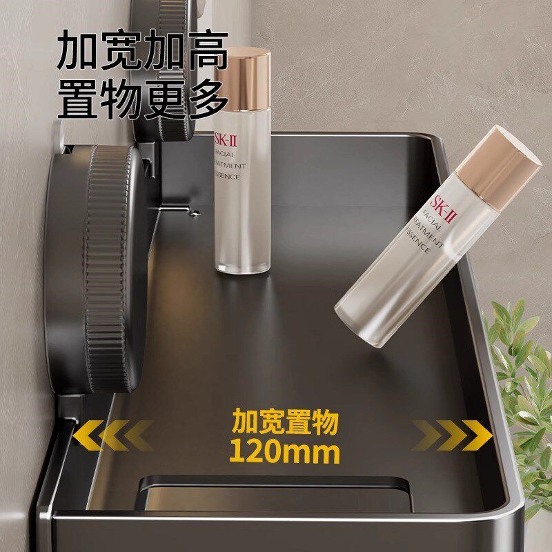 吸盘吹风机置物架免打孔卫生间电吹风挂架吹风R筒浴室收纳架子支