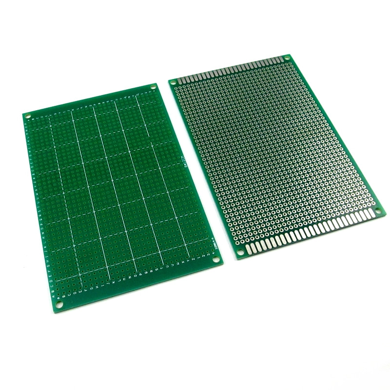 PCB万能板单面喷锡绿油玻纤实验电路板洞洞板万用板9*15线路10*15