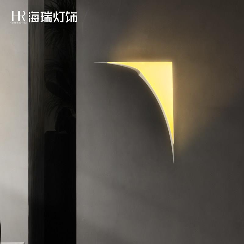 网红翻折页石膏灯嵌入式无边框走道灯走廊客厅玄关创意无主灯壁灯