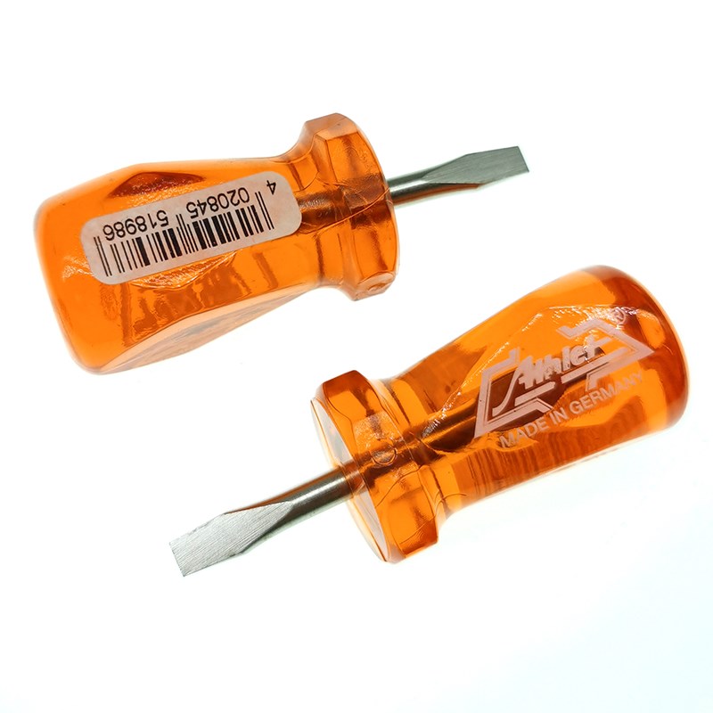 德国ATHLET合金钢短柄电工接线端子一字螺丝批刀0.6 3.5 4 5 6mm