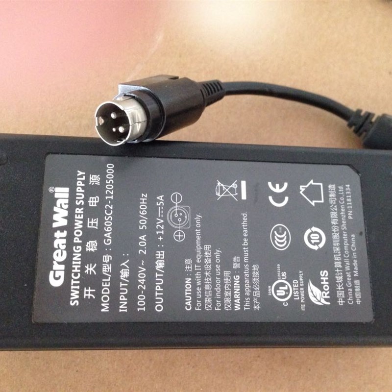 Great wall GA60SC2-1205000 12V5A 电源适配器开关稳压线通用