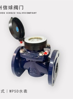 WP5D水表大口径宁波总厂牌水厂高精度宽量程可拆螺翼式法兰水表80