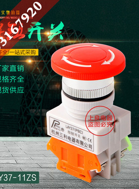 LAY37-11ZS Y090-11ZS LAY7-11ZS蘑菇头 联动台急停按钮开关自锁