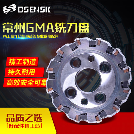 BSENSK刀垫式双压块可转位铣刀盘GMA63-800 平面铣刀盘