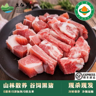 生仙里有机认证黑猪肉有机前排优选原切散养新鲜农家土猪肉冷鲜