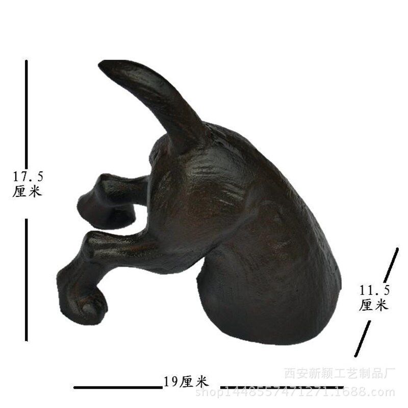 铸铁狗屁股铁艺装饰物安全w防风防碰活动门挡门楔子门顶门阻门塞