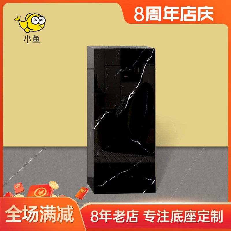 天然黑白根大理石底座雕塑台玄关客E厅饰品摆件石材落地基座摆台
