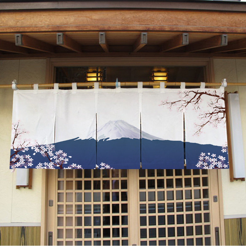 日式门帘横帘厨房隔断帘卧室挂帘装饰挂I帘餐厅寿司店半帘短帘定