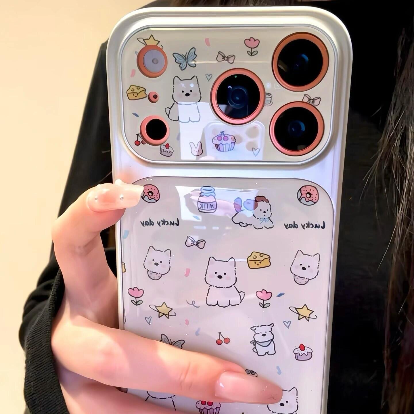 可爱西高地小狗插画适用iPhone17promax手机壳苹果16Pro小众防摔15卡通图案14全包大视窗13磁吸充电17Air新款