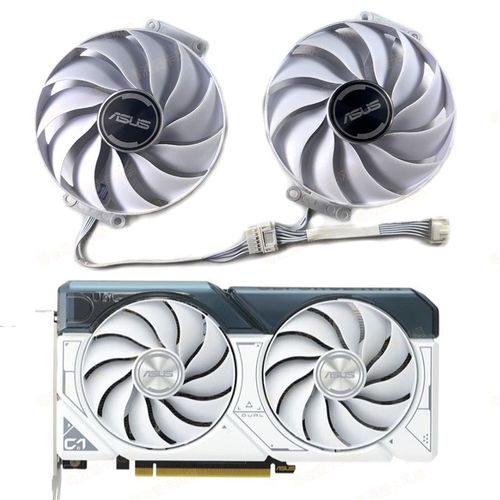 ASUS 华硕 RTX4060 4060Ti DUAL WHITE 白色显卡散热风扇 双滚珠