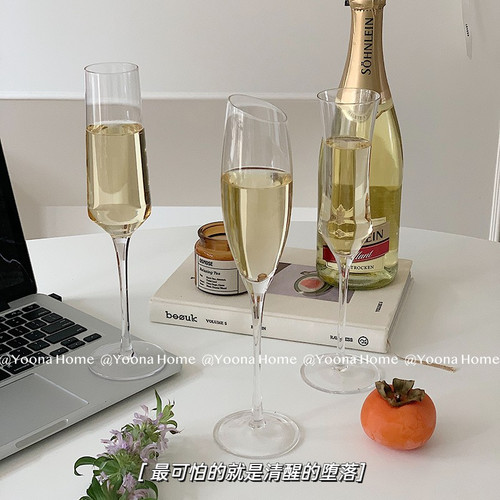 Yoona Home水晶香槟杯起泡酒高脚杯家用创意装子酒杯杯鸡尾酒杯子
