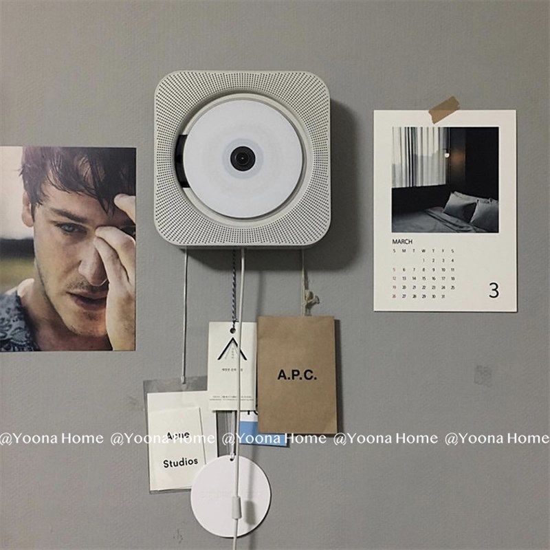 Yoona ins颜值敲高的无线蓝牙播放器 复古壁挂CD机桌面音响女生