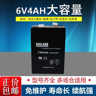 海湖SEALAKE蓄电池FM640A 20HR电梯应急电源照明用童车电瓶 6V4AH
