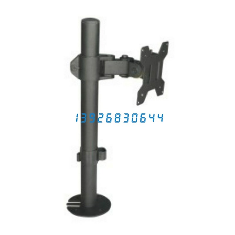 怡合达NHD02 立式支撑 单臂 黑色 显示器支架 锁孔穿孔固定