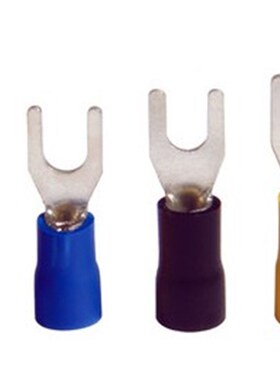 SV3.5-4U形U型 叉形叉型Y形Y型预绝缘端子冷压端子500只 黄铜