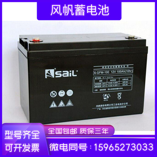 风帆蓄电池6-GFM-100 12V100AH铅酸免维护UPS直流屏EPS设备机房用