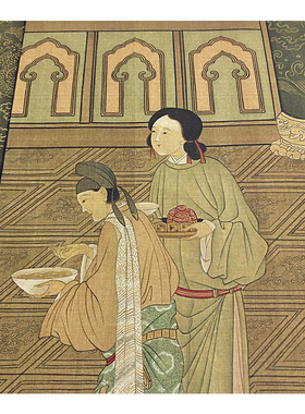唐 周昉《麟趾图》 q古代婴戏图孩童嬉戏长卷 绢布微喷国画装裱