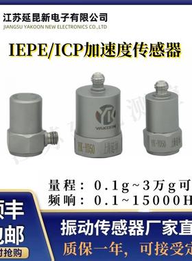 延昆IEPE/ICP通用压电式加速度传感器小探头模块振动变送器PE加速