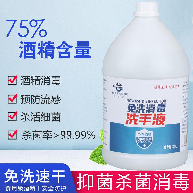 免洗洗手液包邮凝胶型大桶幼儿园补充装杀菌干洗抗菌酒精消毒液