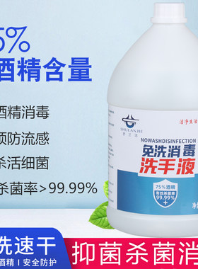免洗洗手液包邮凝胶型大桶幼儿园补充装杀菌干洗抗菌酒精消毒液