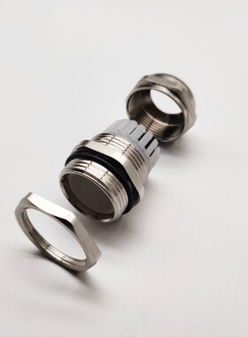 M型金属电缆防水接头M8-M50铜镀镍锁紧葛兰头M14X1.5铜电缆固定头