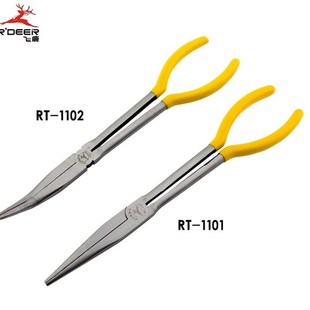 鸟弯钳嘴香港飞鹿 11寸加长柄尖嘴钳 275mm尖咀钳 弯嘴钳 长嘴钳